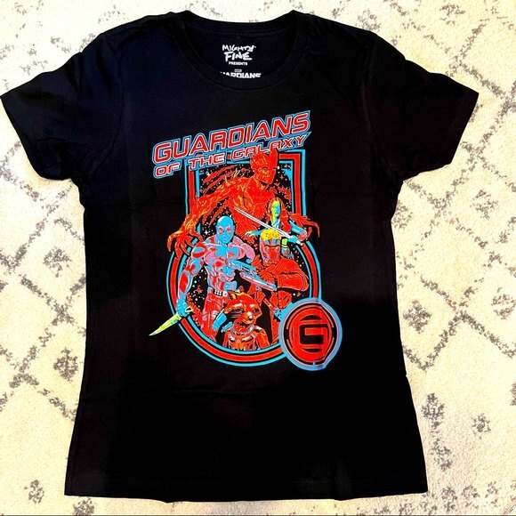 NEW Guardians of the Galaxy Black Tee Shirt Medium - Picture 1 of 3